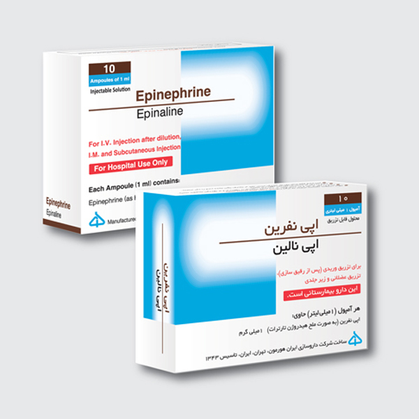 اپی نفرین (به صورت ملح هیدروژن تارترات) ۱ میلی‌گرم